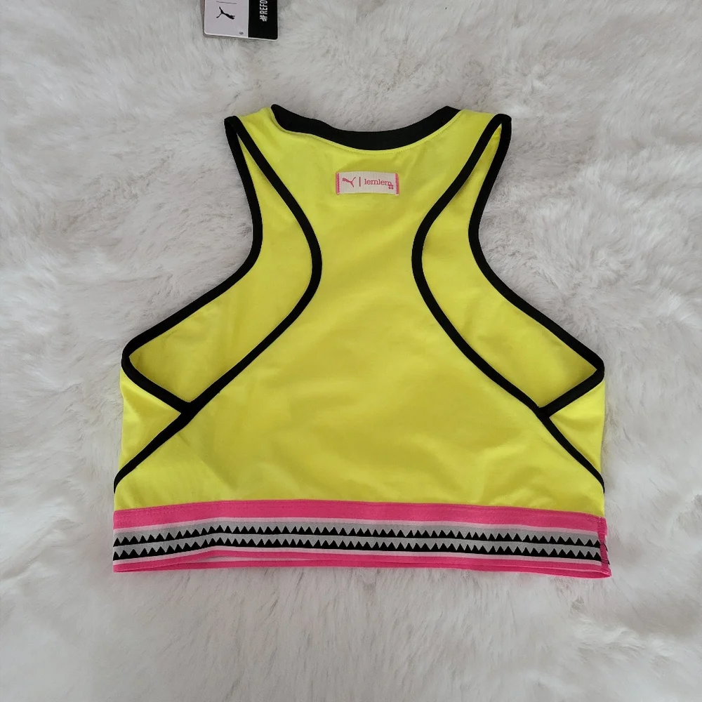 💛PUMA LEMLEM CROPPED TRAINING TANK TOP SIZE S